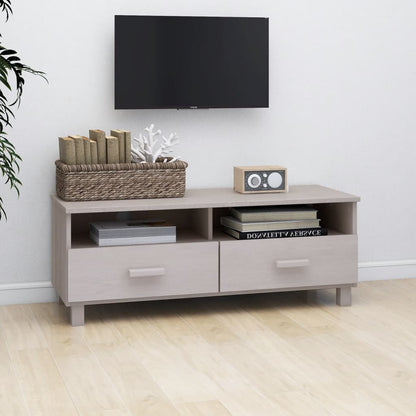 TV Cabinet HAMAR White 106x40x40 cm Solid Wood Pine