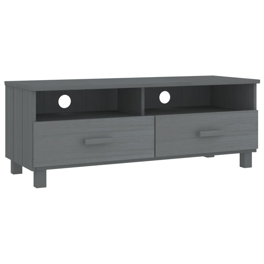 TV Cabinet HAMAR Dark Grey 106x40x40 cm Solid Wood Pine