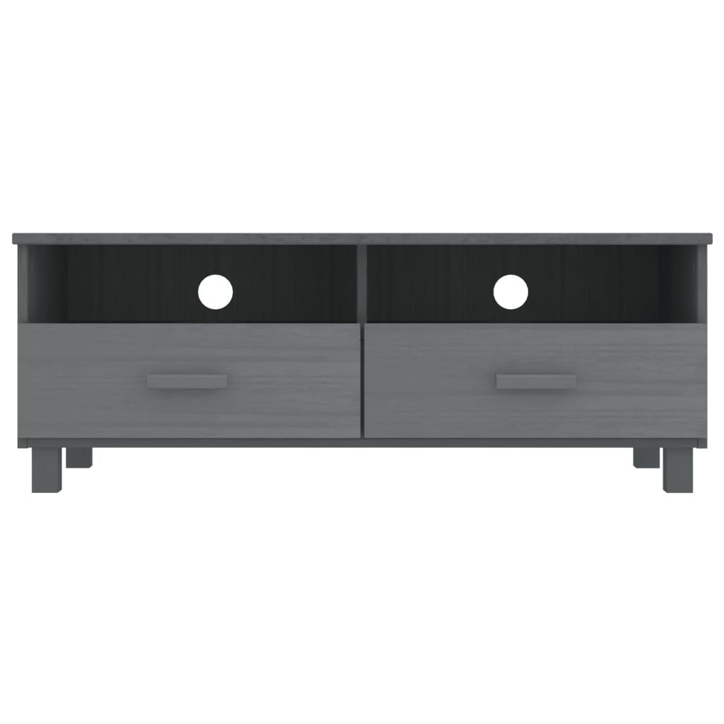 TV Cabinet HAMAR Dark Grey 106x40x40 cm Solid Wood Pine