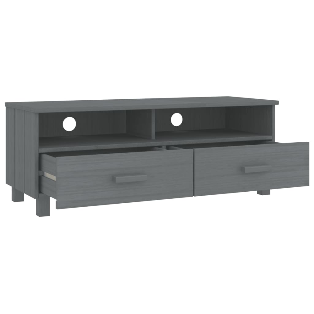 TV Cabinet HAMAR Dark Grey 106x40x40 cm Solid Wood Pine