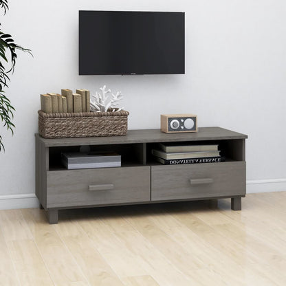 TV Cabinet HAMAR Light Grey 106x40x40 cm Solid Wood Pine