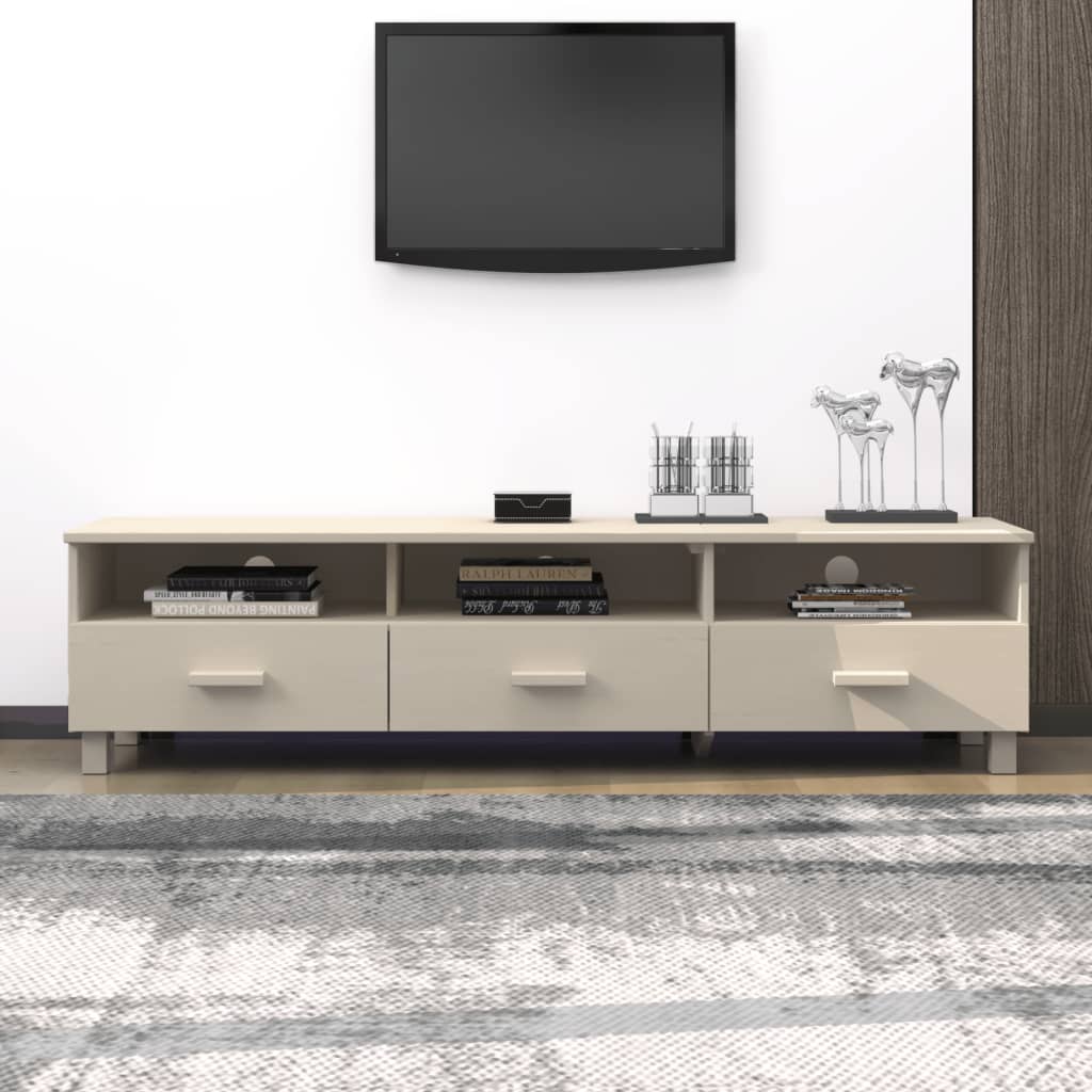 TV Cabinet HAMAR Honey Brown 158x40x40 cm Solid Wood Pine