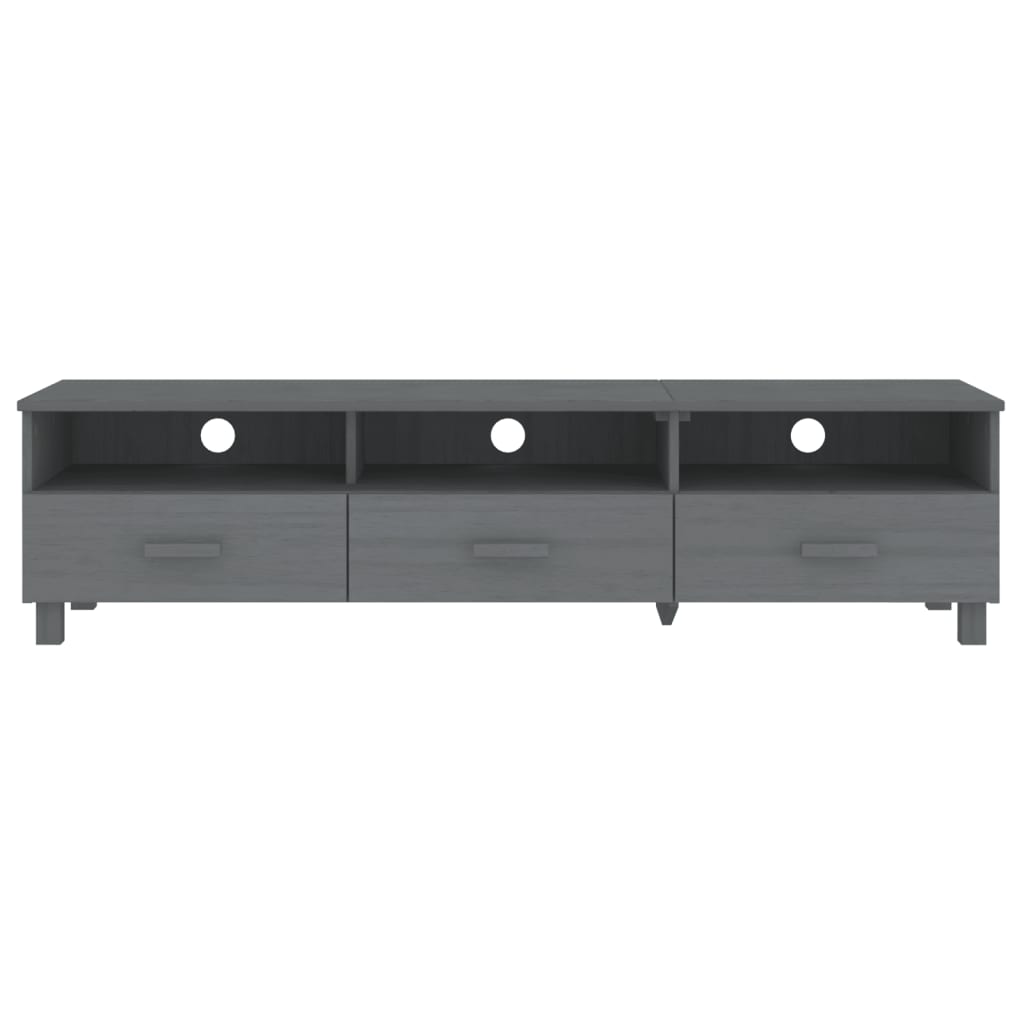 TV Cabinet HAMAR Dark Grey 158x40x40 cm Solid Wood Pine