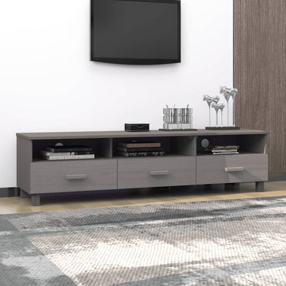 TV Cabinet HAMAR Light Grey 158x40x40 cm Solid Wood Pine