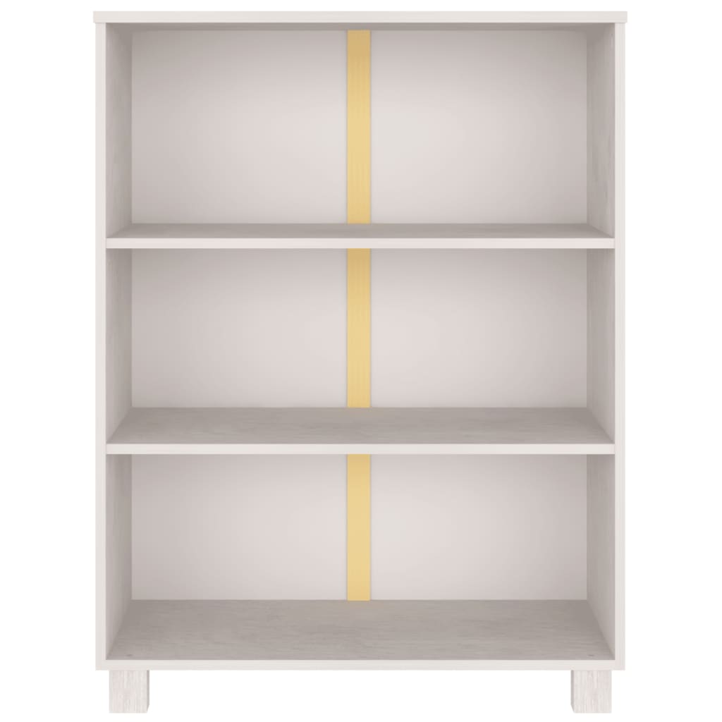 Book Cabinet HAMAR White 85x35x112 cm Solid Wood Pine