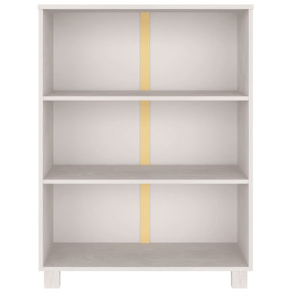 Book Cabinet HAMAR White 85x35x112 cm Solid Wood Pine