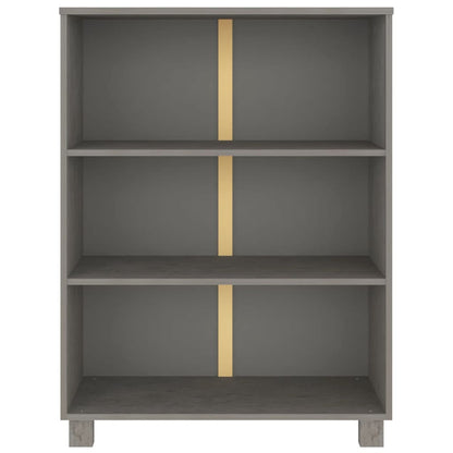 Book Cabinet HAMAR Light Grey 85x35x112 cm Solid Wood Pine