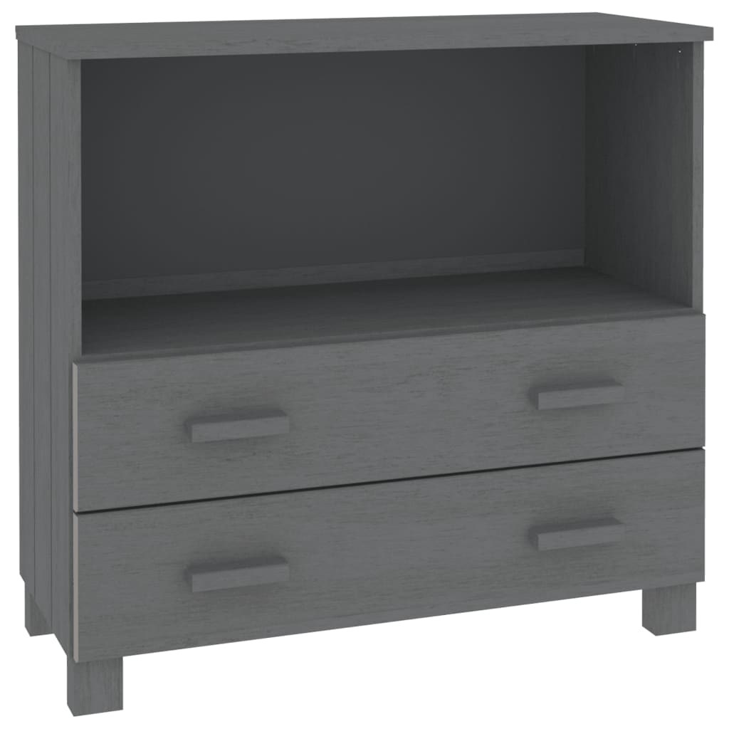 Sideboard HAMAR Dark Grey 85x35x80 cm Solid Wood Pine