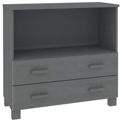 Sideboard HAMAR Dark Grey 85x35x80 cm Solid Wood Pine