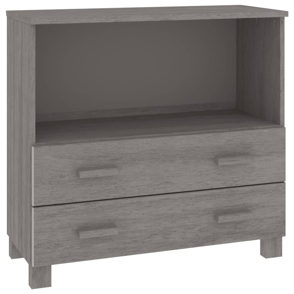 Sideboard HAMAR Light Grey 85x35x80 cm Solid Wood Pine