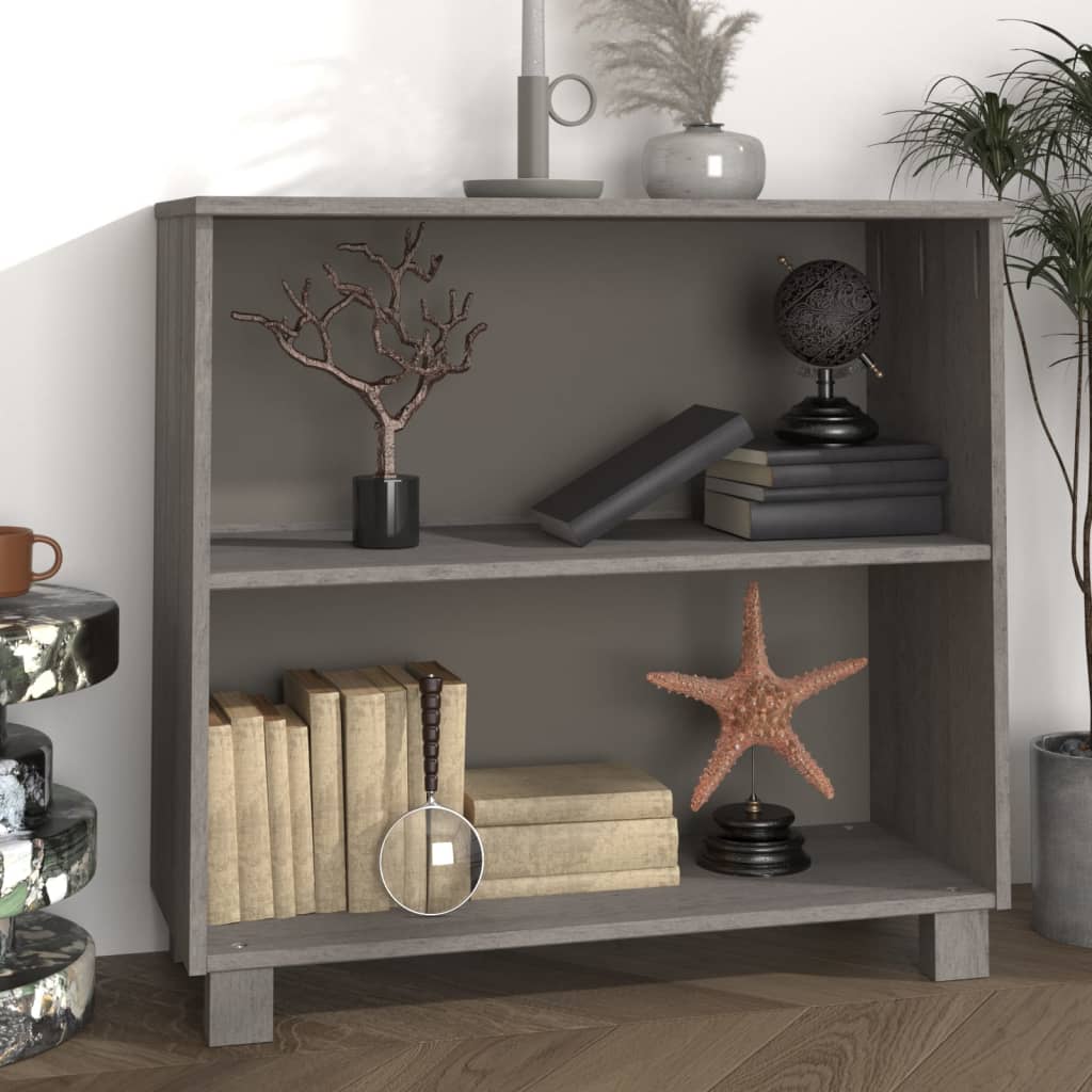 Sideboard HAMAR Light Grey 85x35x80 cm Solid Wood Pine