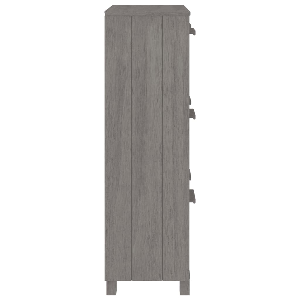 Shoe Cabinet HAMAR Light Grey 59.5x35x117 cm Solid Wood Pine