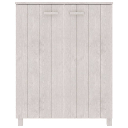 Shoe Cabinet HAMAR White 85x40x108 cm Solid Wood Pine