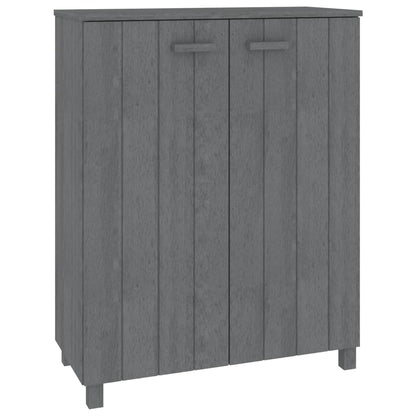 Shoe Cabinet HAMAR Dark Grey 85x40x108 cm Solid Wood Pine