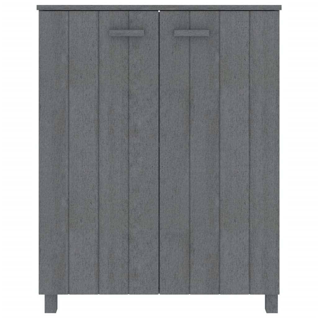 Shoe Cabinet HAMAR Dark Grey 85x40x108 cm Solid Wood Pine