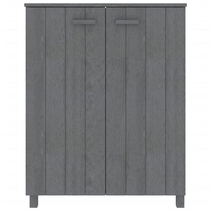 Shoe Cabinet HAMAR Dark Grey 85x40x108 cm Solid Wood Pine