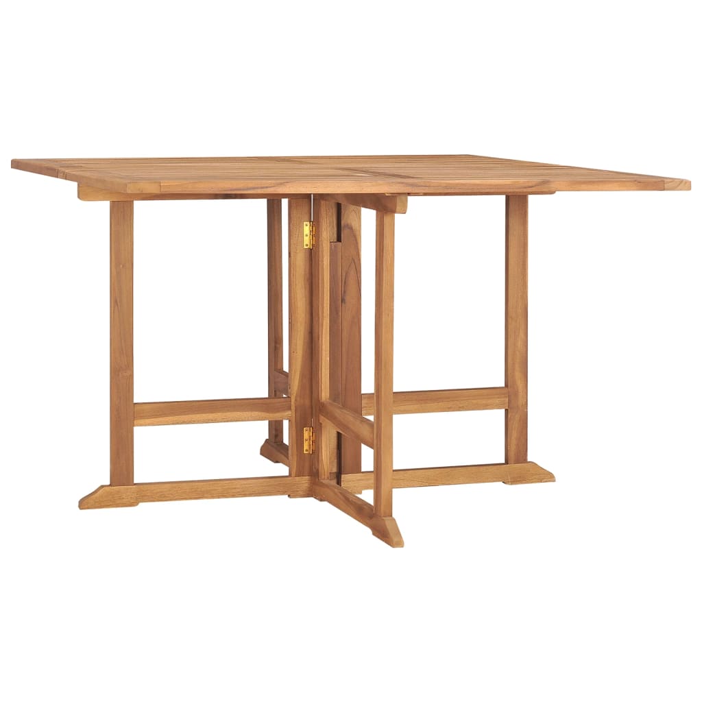 5 Piece Folding Outdoor Dining Set Solid Wood Teak