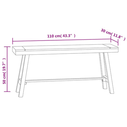 Bench 110 cm Solid Wood Teak