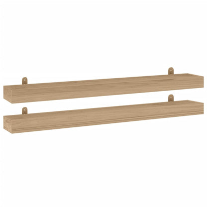 Wall Shelves 2 pcs 110x15x4 cm Solid Wood Teak