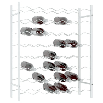 Wine Rack for 48 Bottles White Metal