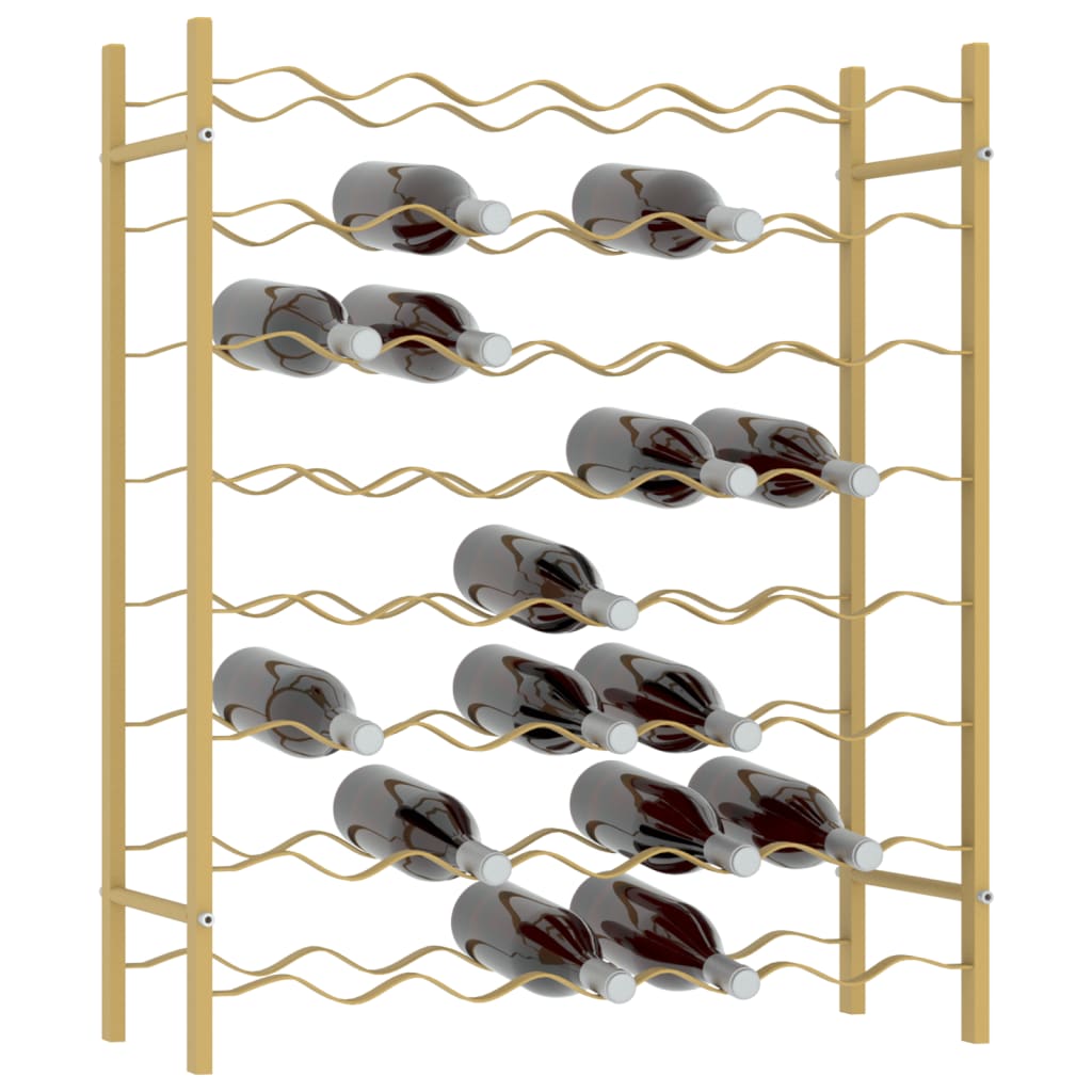 Wine Rack for 48 Bottles Gold Metal