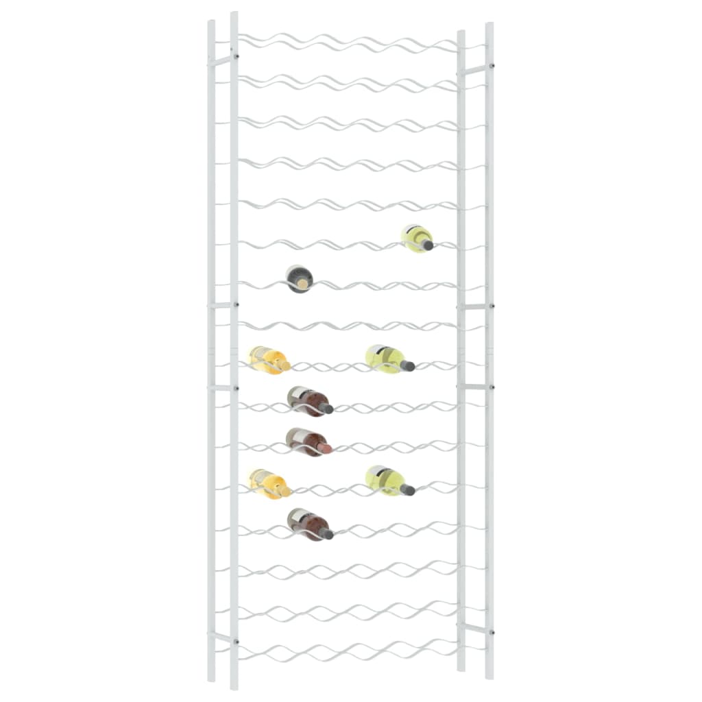 Wine Rack for 96 Bottles White Metal