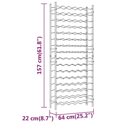 Wine Rack for 96 Bottles White Metal