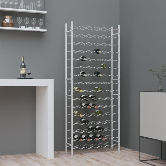 Wine Rack for 96 Bottles White Metal