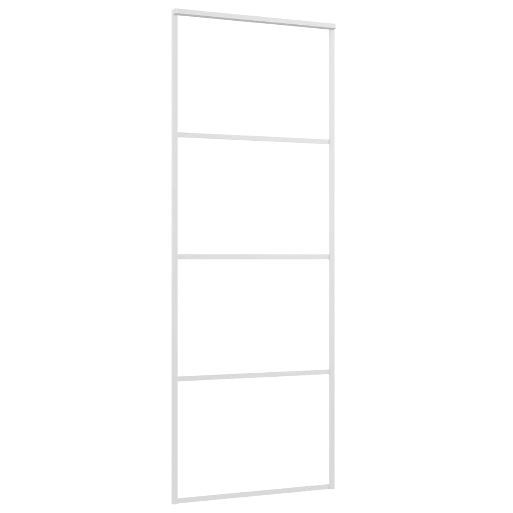 Sliding Door ESG Glass and Aluminium 76x205 cm White