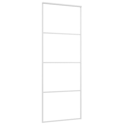 Sliding Door ESG Glass and Aluminium 76x205 cm White