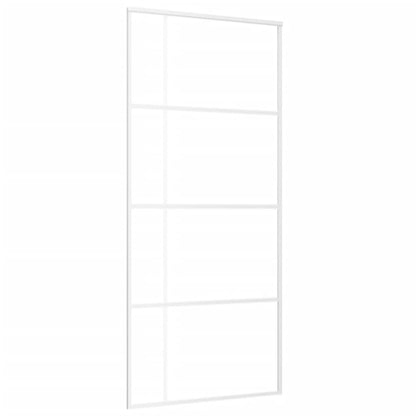 Sliding Door Frosted ESG Glass and Aluminium 90x205 cm White