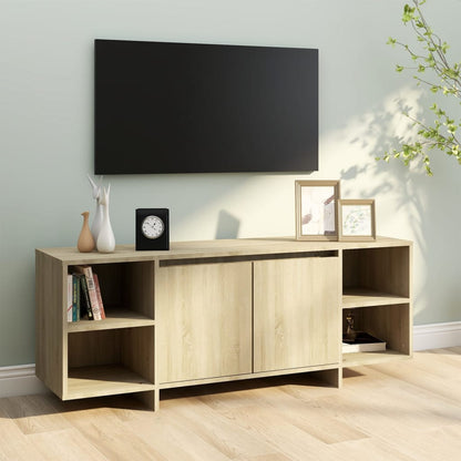 TV Cabinet Sonoma Oak 130x35x50 cm Engineered Wood