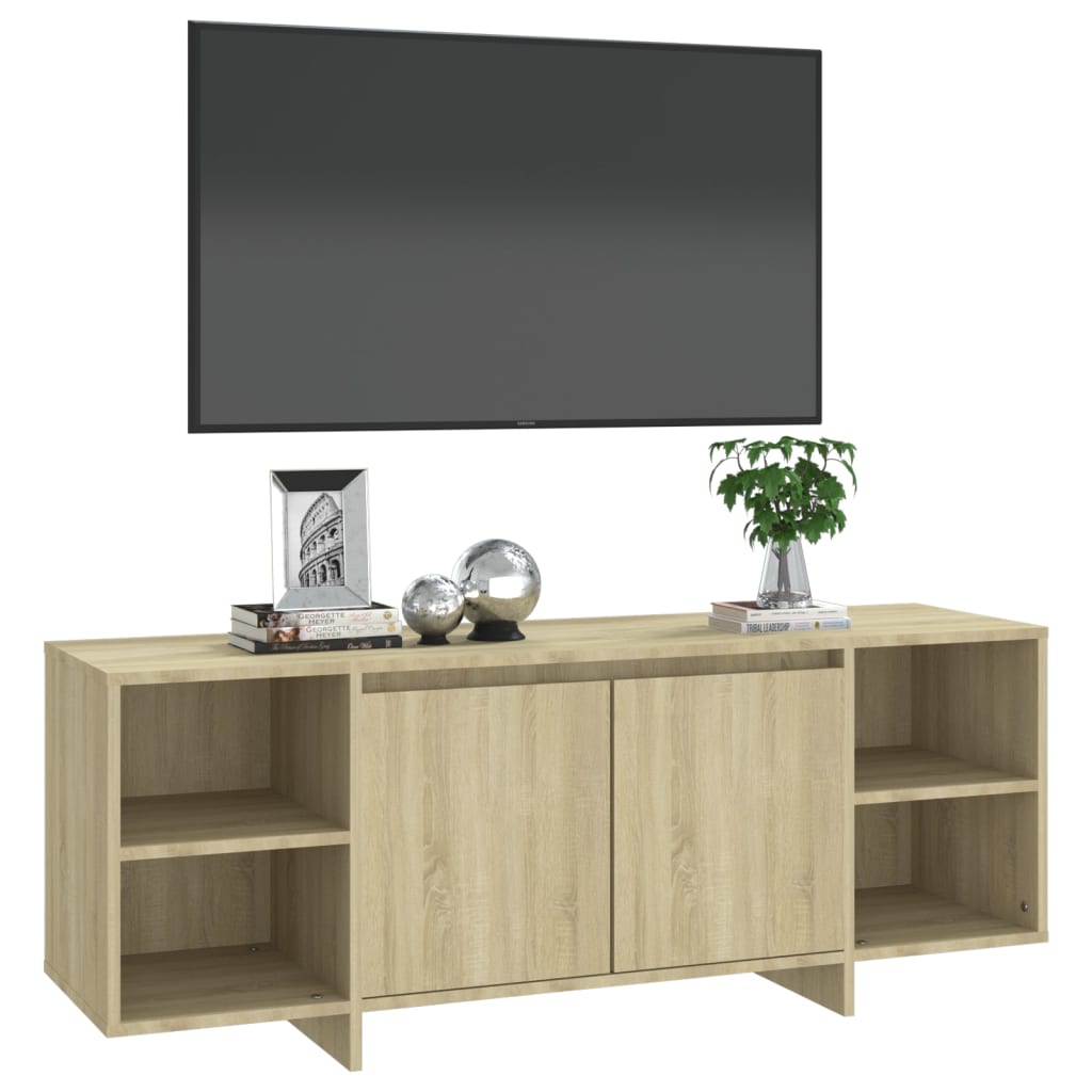 TV Cabinet Sonoma Oak 130x35x50 cm Engineered Wood