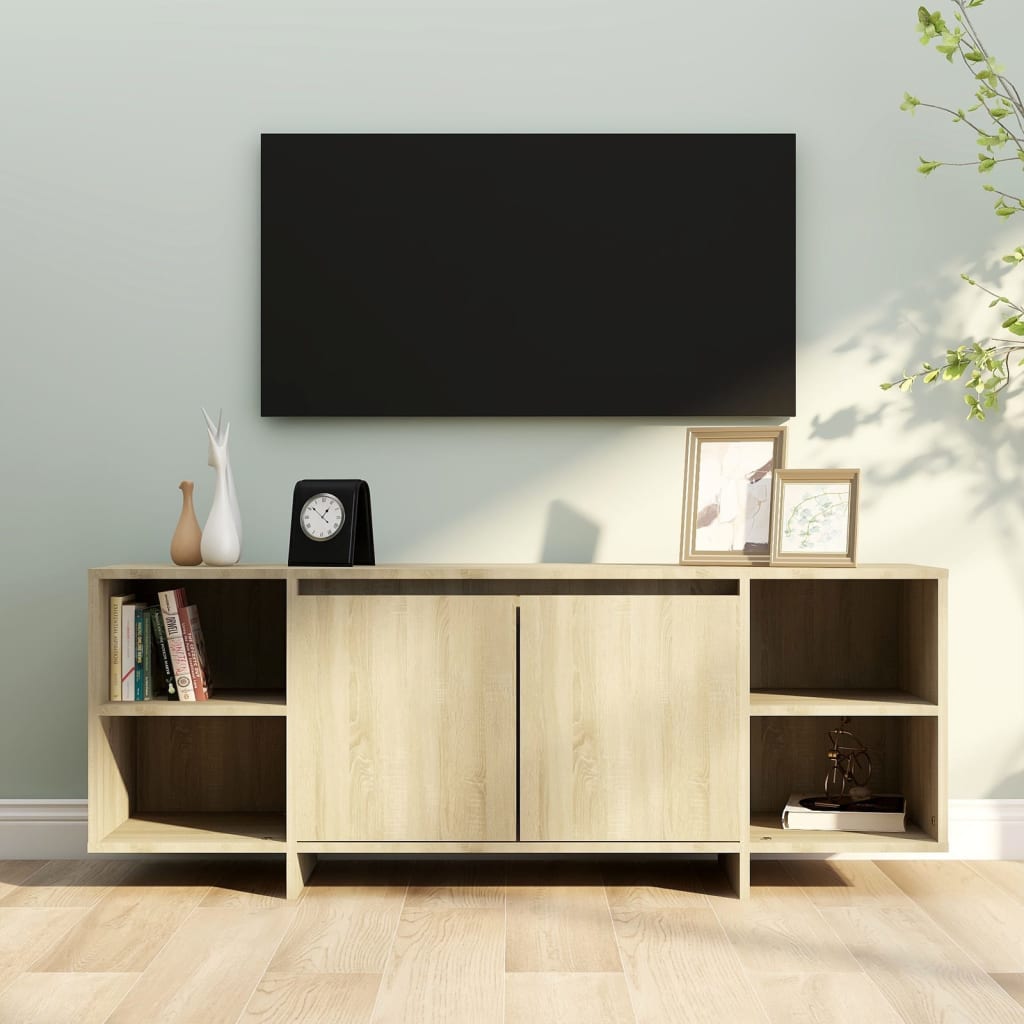 TV Cabinet Sonoma Oak 130x35x50 cm Engineered Wood