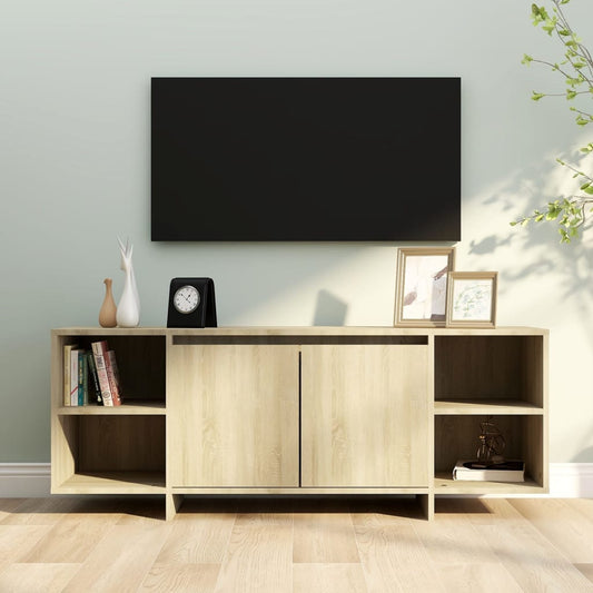 TV Cabinet Sonoma Oak 130x35x50 cm Engineered Wood