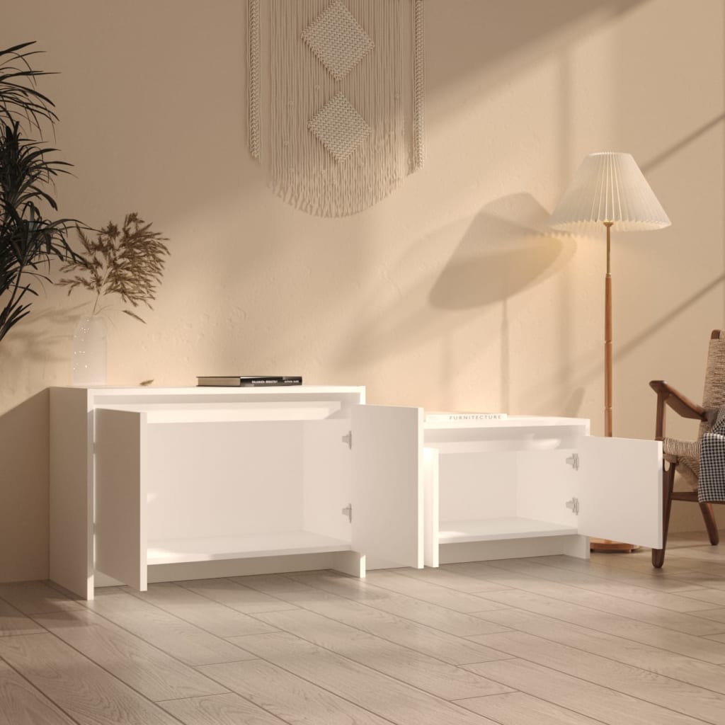 TV Cabinet White 146.5x35x50 cm Engineered Wood