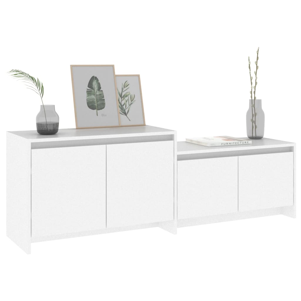 TV Cabinet White 146.5x35x50 cm Engineered Wood