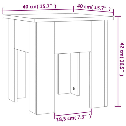 Coffee Table White 40x40x42 cm Engineered Wood