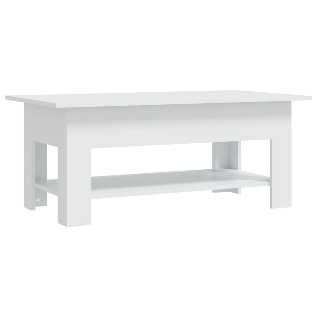 Coffee Table White 102x55x42 cm Engineered Wood