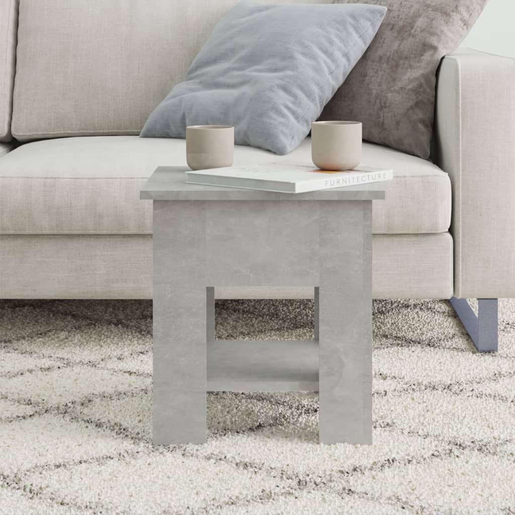 Coffee Table Concrete Grey 40x40x42 cm Engineered Wood