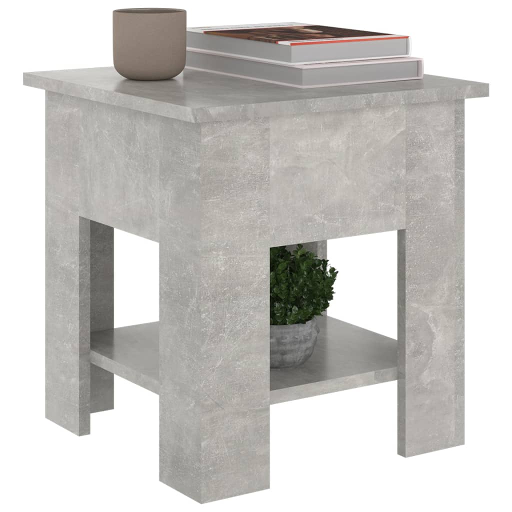 Coffee Table Concrete Grey 40x40x42 cm Engineered Wood