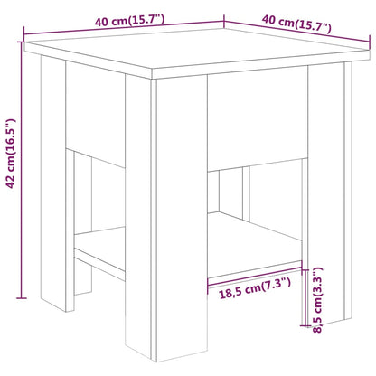 Coffee Table Concrete Grey 40x40x42 cm Engineered Wood