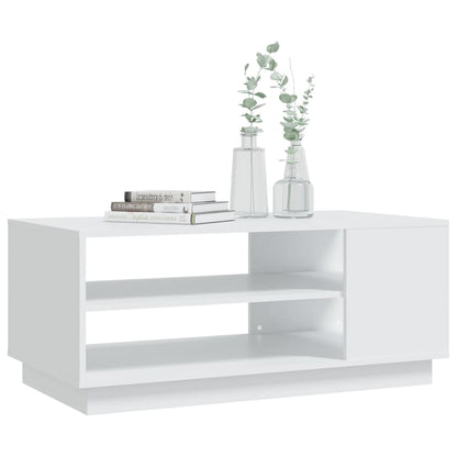 Coffee Table White 102x55x43 cm Engineered Wood