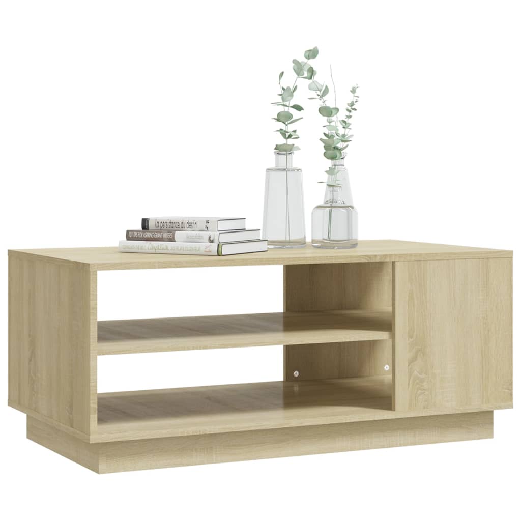 Coffee Table Sonoma Oak 102x55x43 cm Engineered Wood