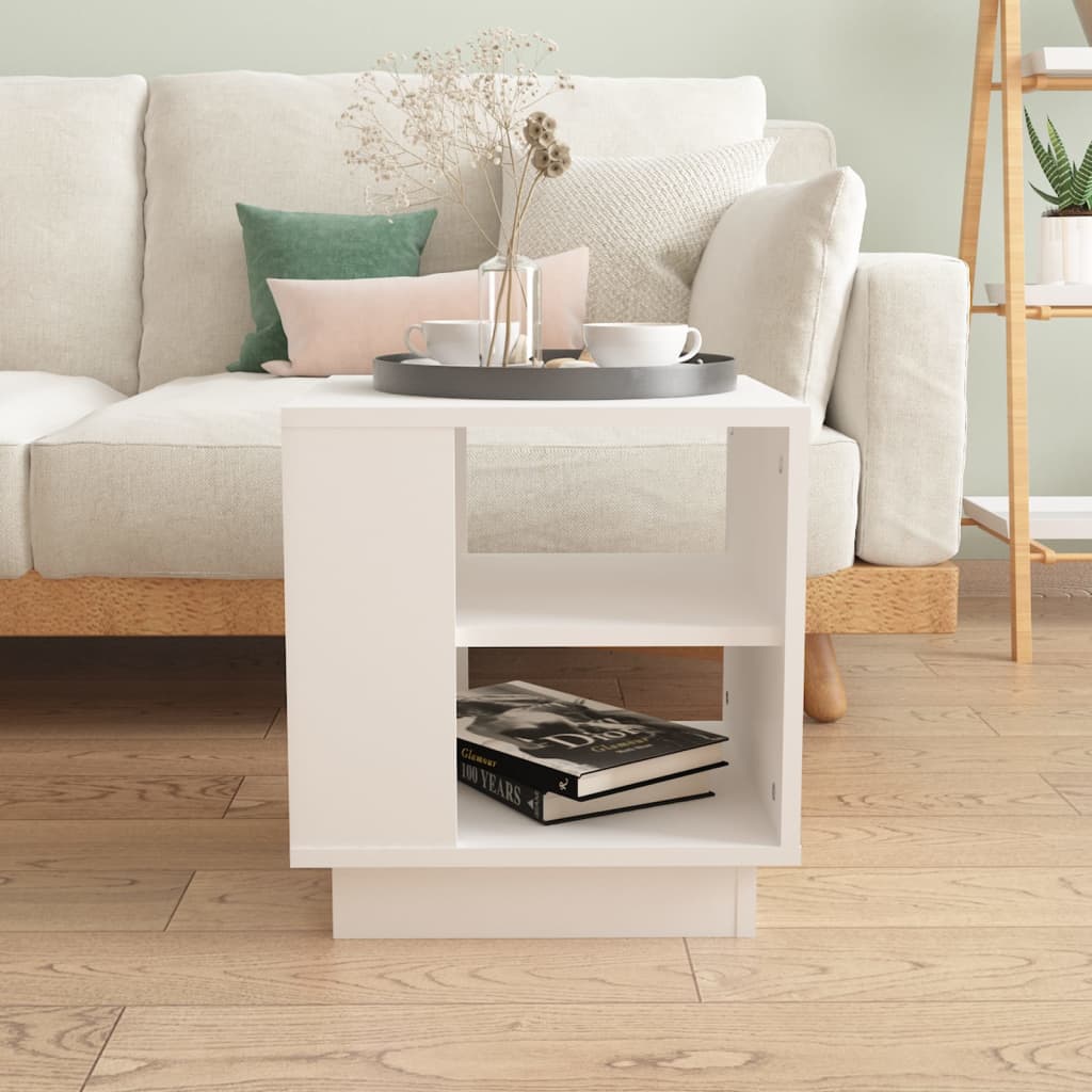 Coffee Table White 40x40x43 cm Engineered Wood