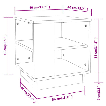 Coffee Table Sonoma Oak 40x40x43 cm Engineered Wood