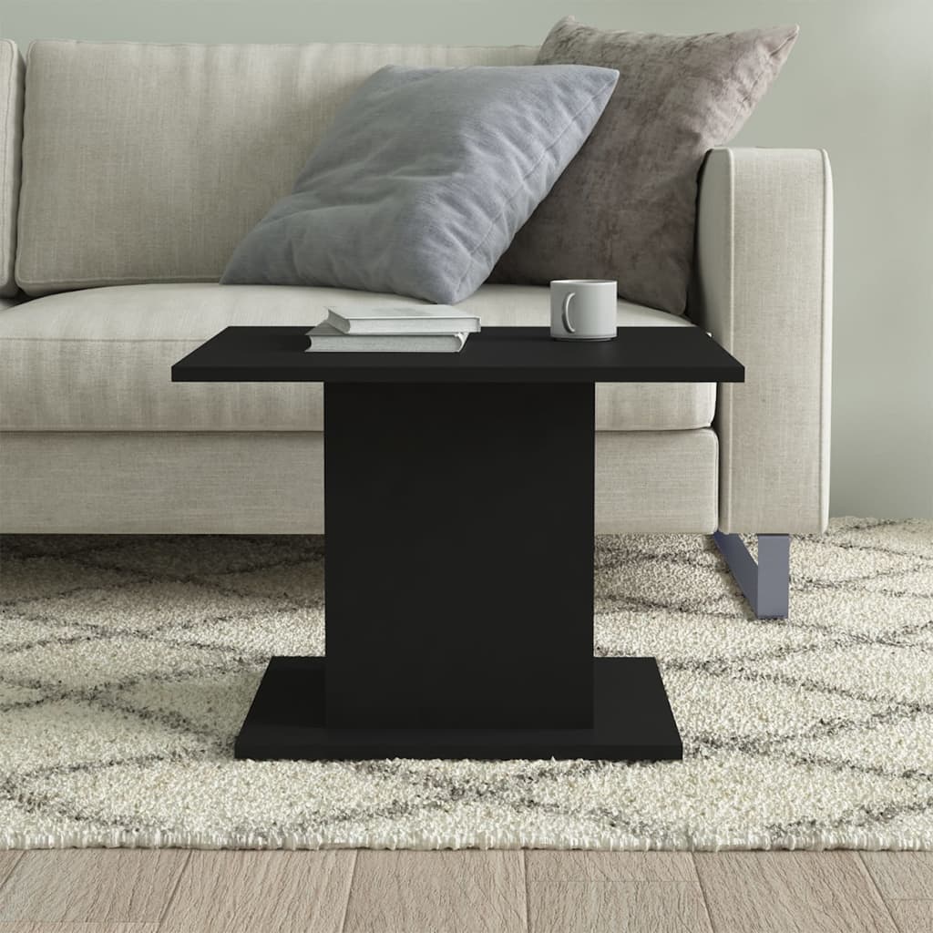 Coffee Table Black 55.5x55.5x40 cm Engineered Wood