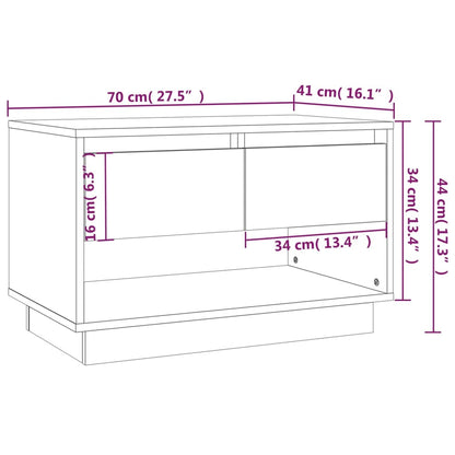 TV Cabinet Brown Oak 70x41x44 cm Engineered Wood