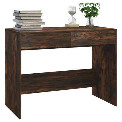 Desk Smoked Oak 101x50x76.5 cm Engineered Wood