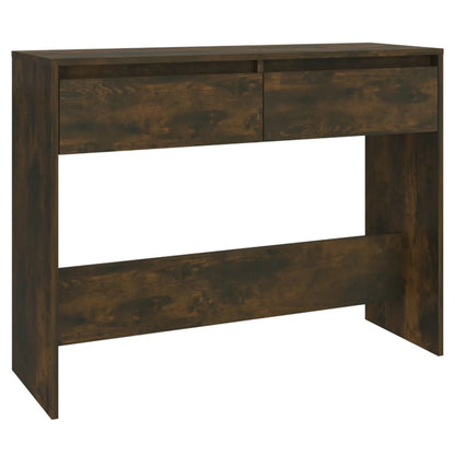 Console Table Smoked Oak 100x35x76.5 cm Engineered Wood